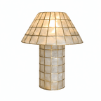 Pearl Shell Mosaic Table Lamp by Bling Lighting Studio