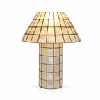 Pearl Shell Mosaic Table Lamp by Bling Lighting Studio