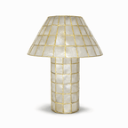 Pearl Shell Mosaic Table Lamp by Bling Lighting Studio