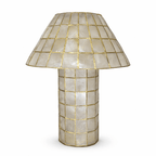 Pearl Shell Mosaic Table Lamp by Bling Lighting Studio