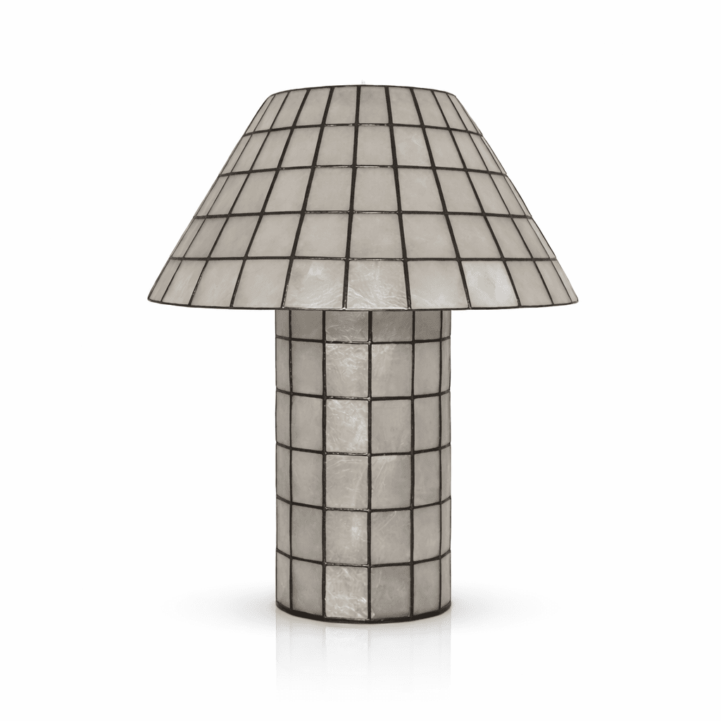 Pearl Shell Mosaic Table Lamp by Bling Lighting Studio