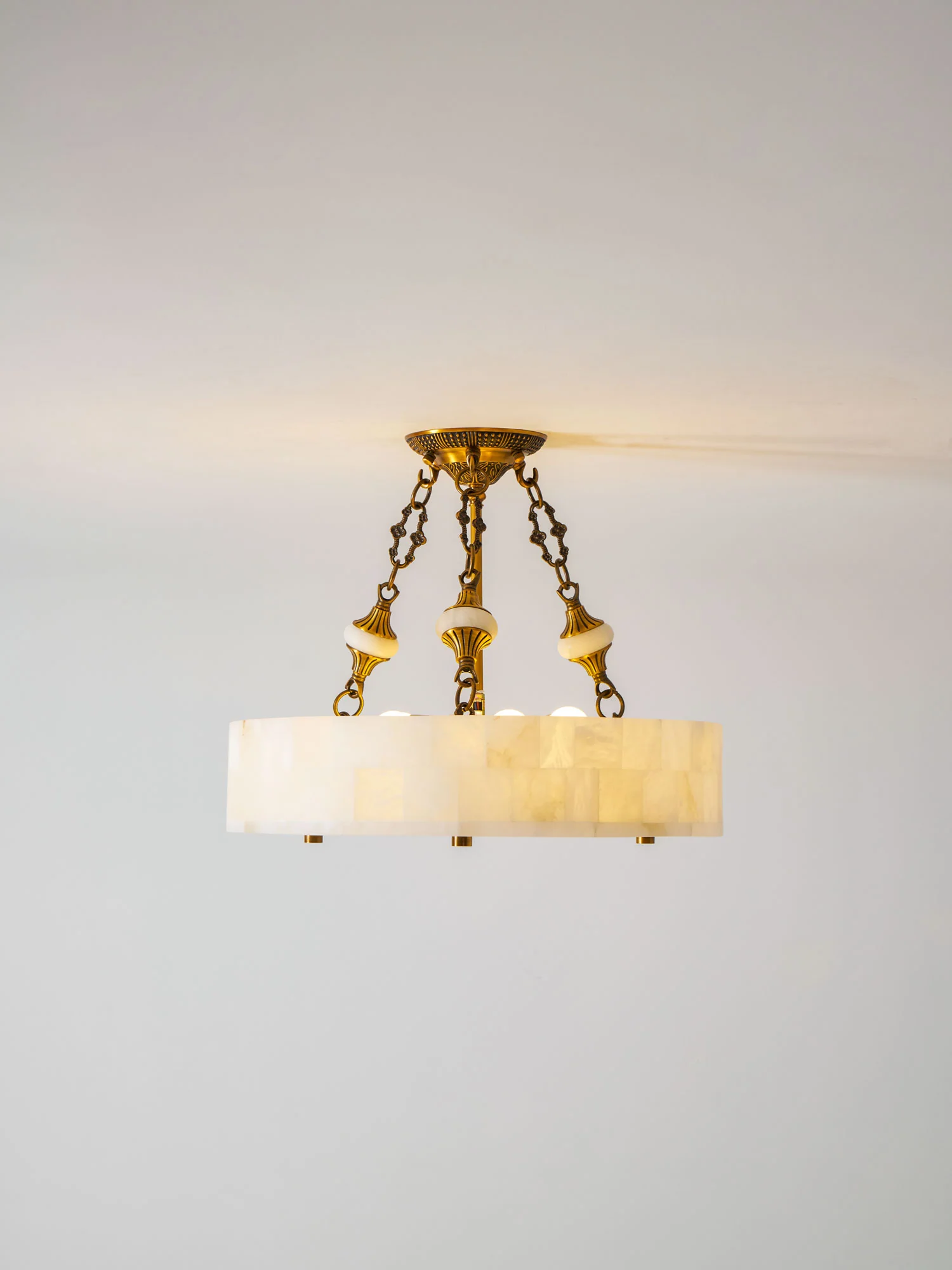 Lumisora Alabaster Ceiling Lamp by Bling Lighting Studio