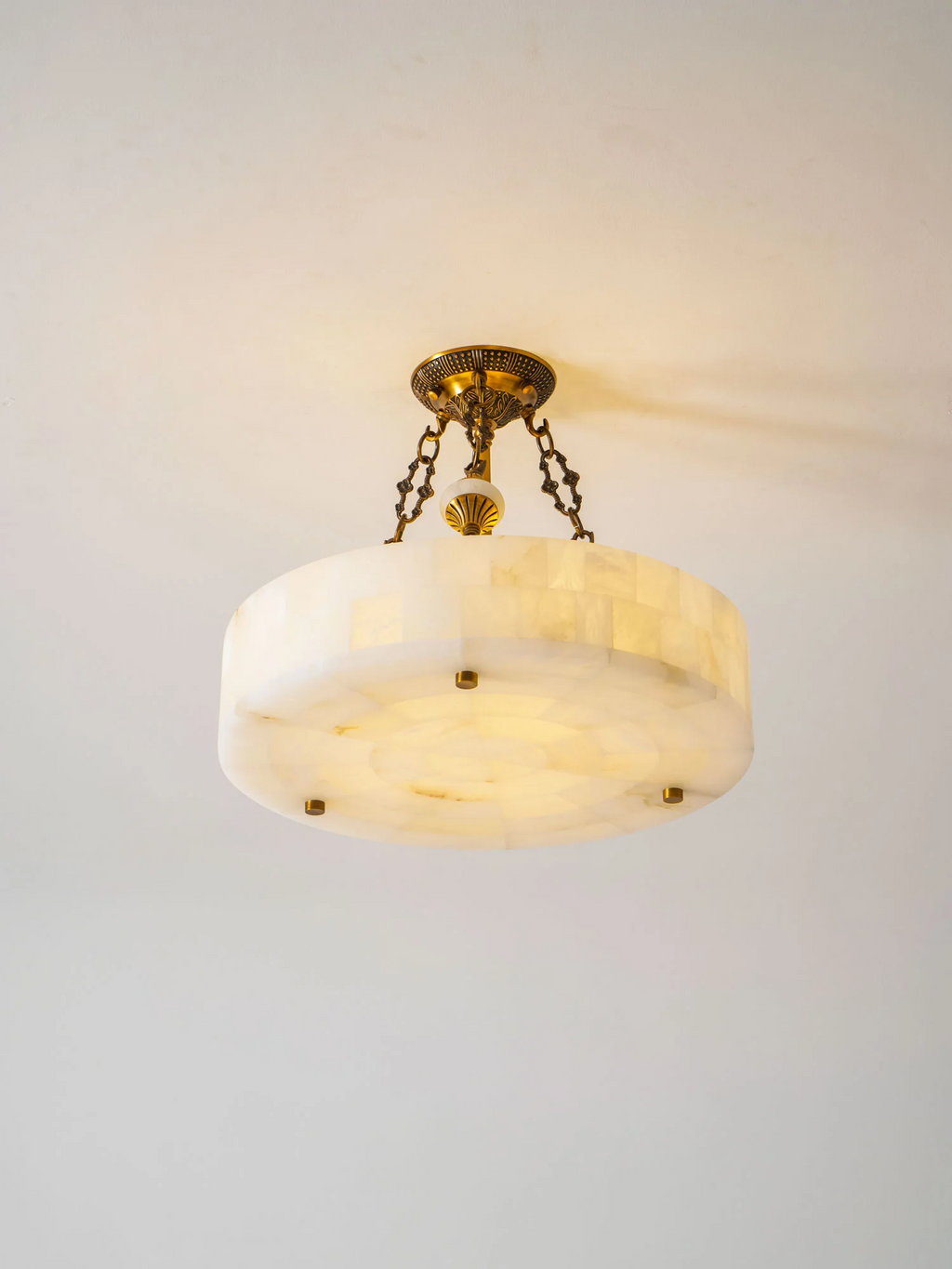 Lumisora Alabaster Ceiling Lamp by Bling Lighting Studio