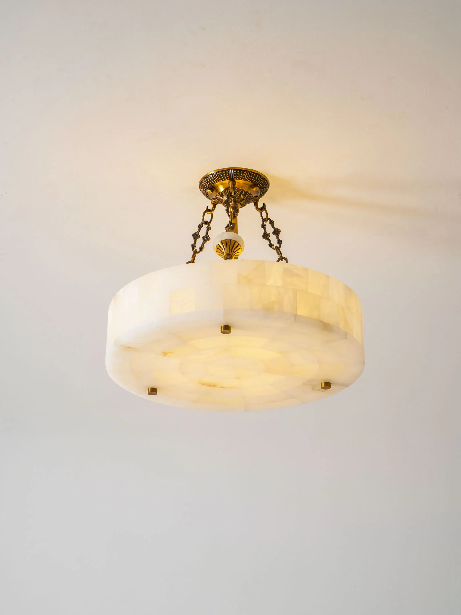 Lumisora Alabaster Ceiling Lamp by Bling Lighting Studio