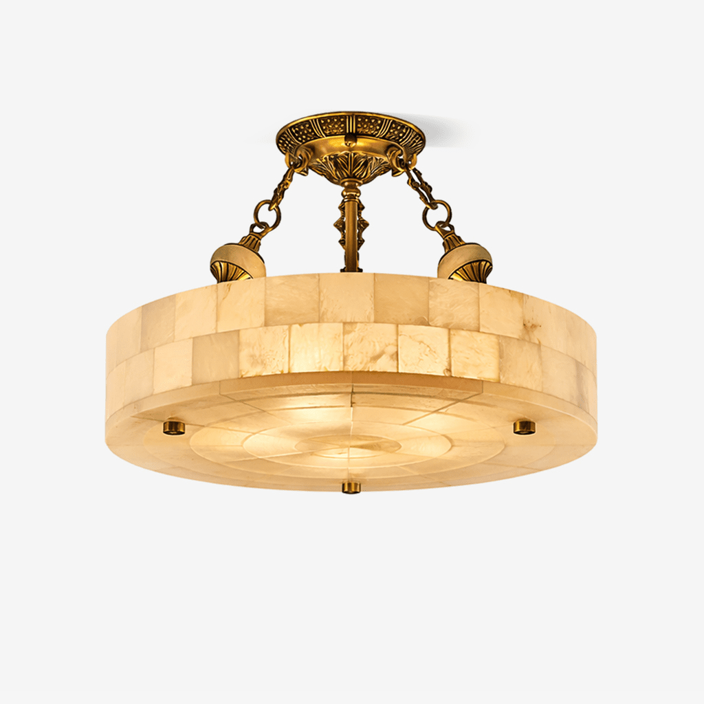 Lumisora Alabaster Ceiling Lamp by Bling Lighting Studio