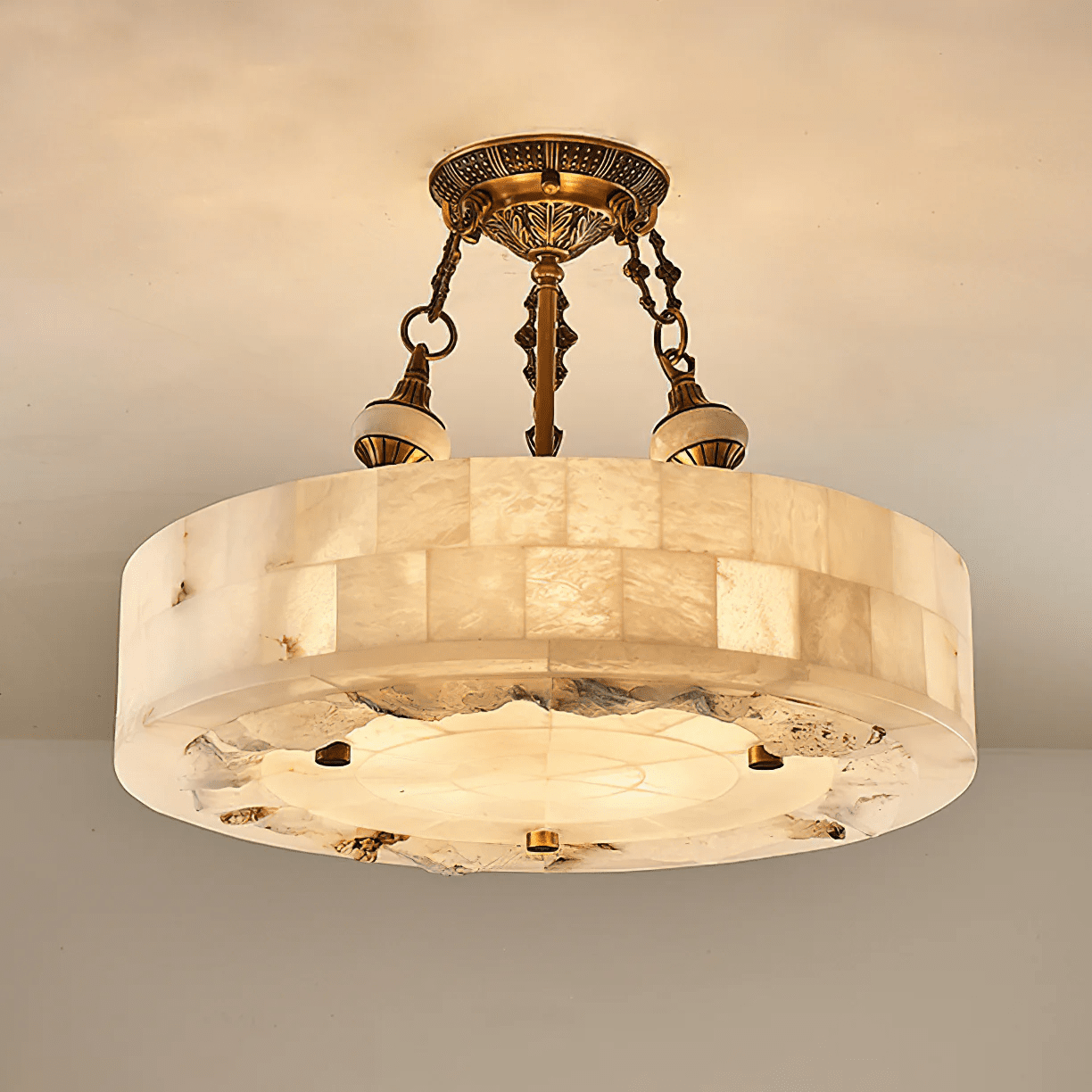 Aurevia Alabaster Chandelier by Bling Lighting Studio