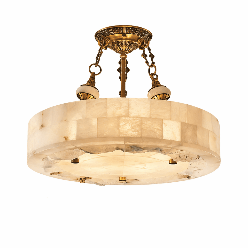 Aurevia Alabaster Chandelier by Bling Lighting Studio