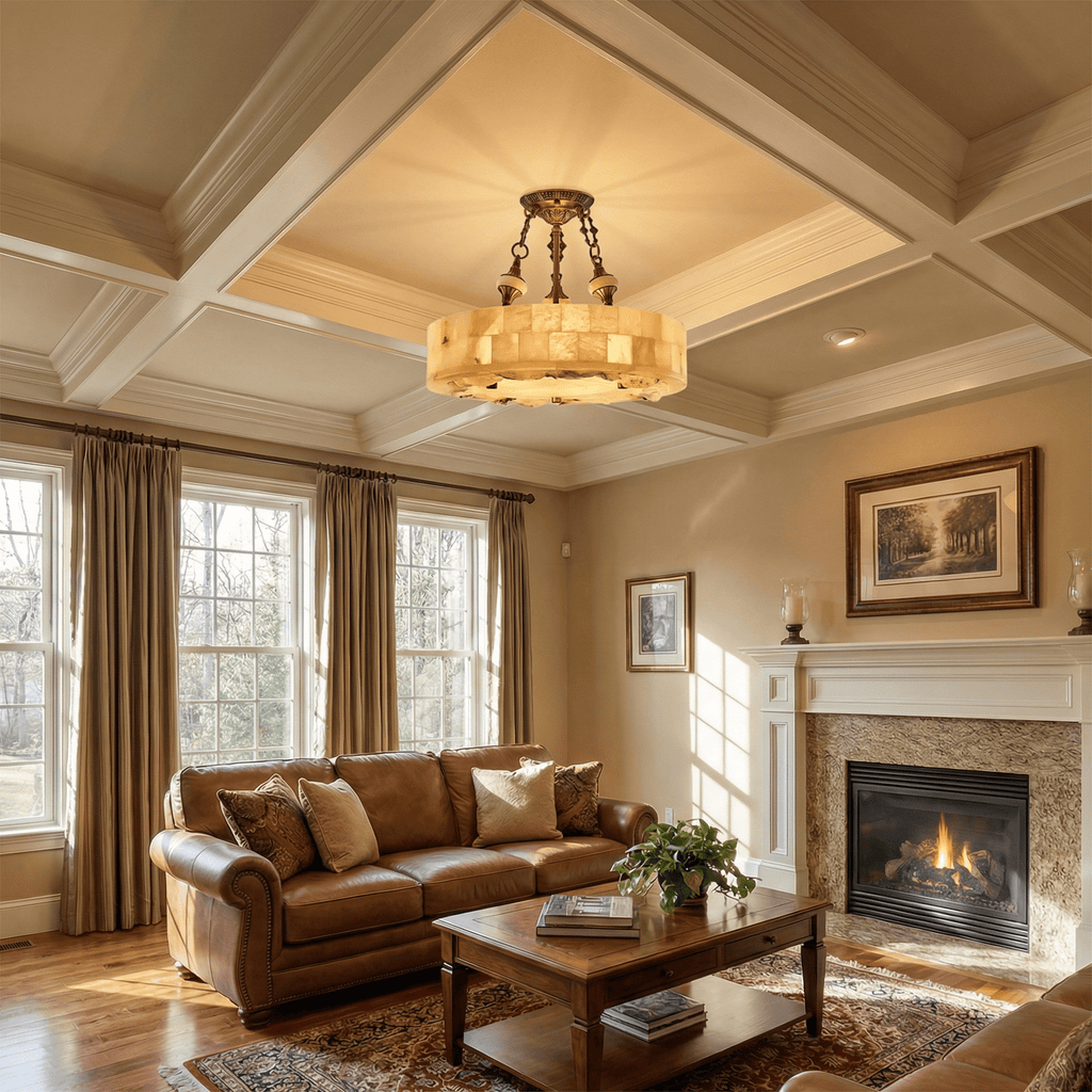 Aurevia Alabaster Chandelier by Bling Lighting Studio