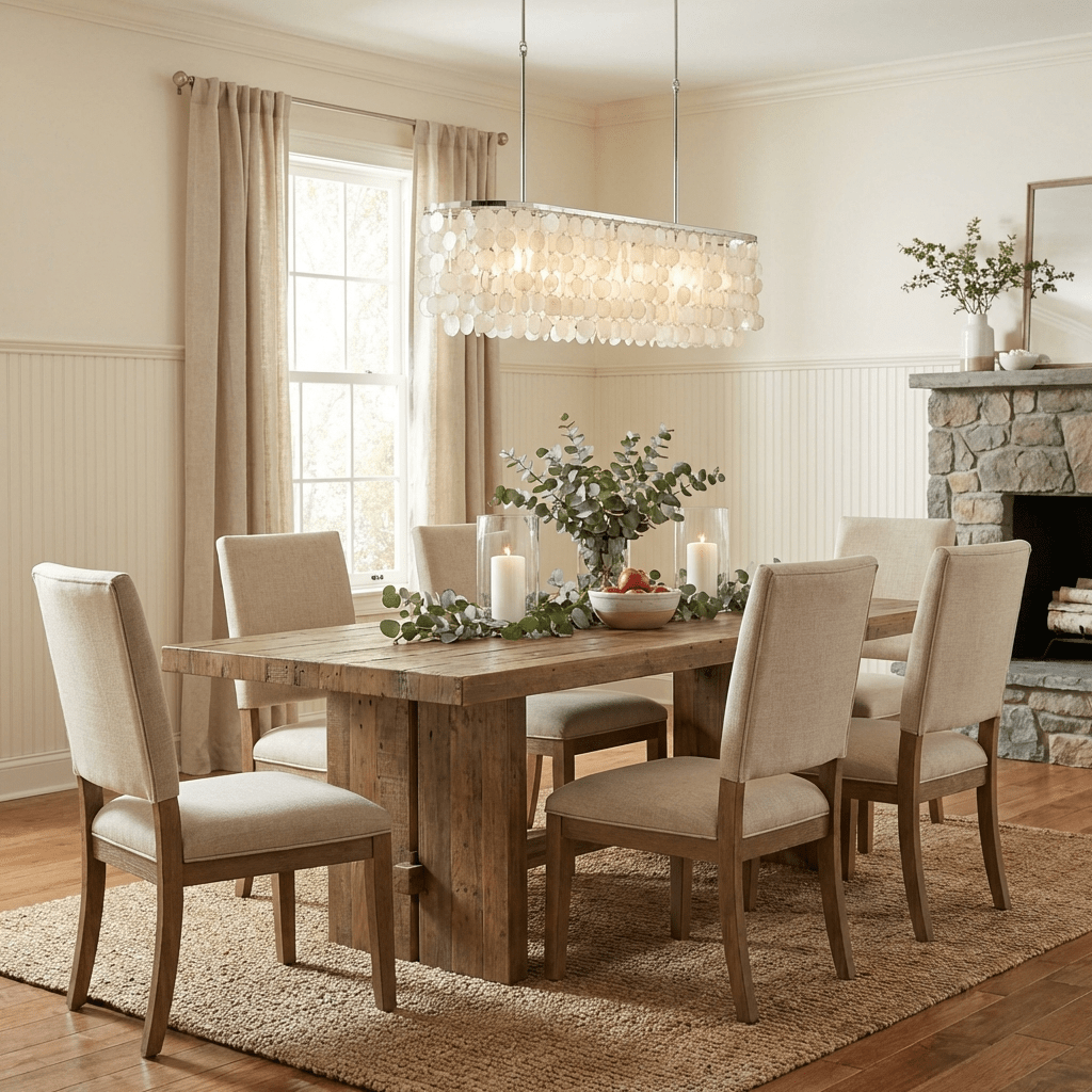 Liora Shell Linear Chandelier by Bling Lighting Studio