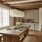 Liora Shell Linear Chandelier by Bling Lighting Studio