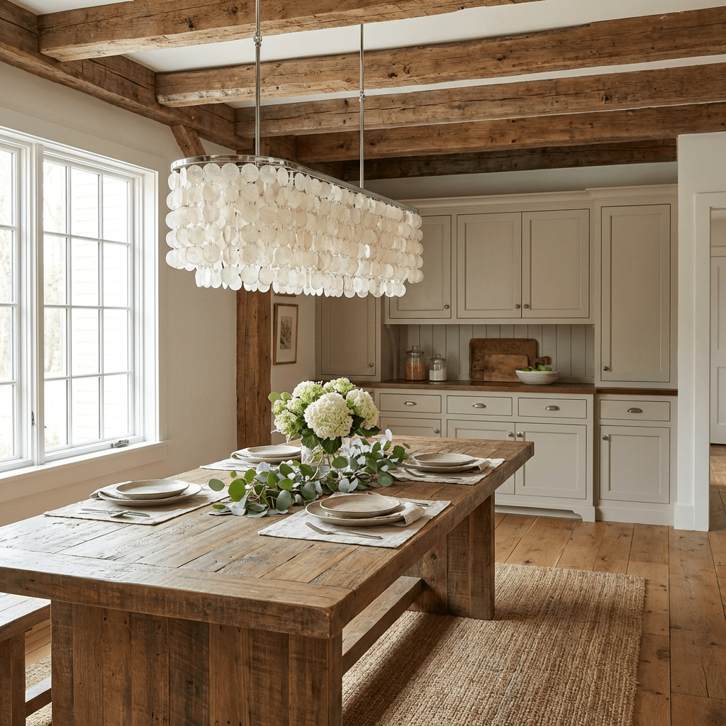 Liora Shell Linear Chandelier by Bling Lighting Studio