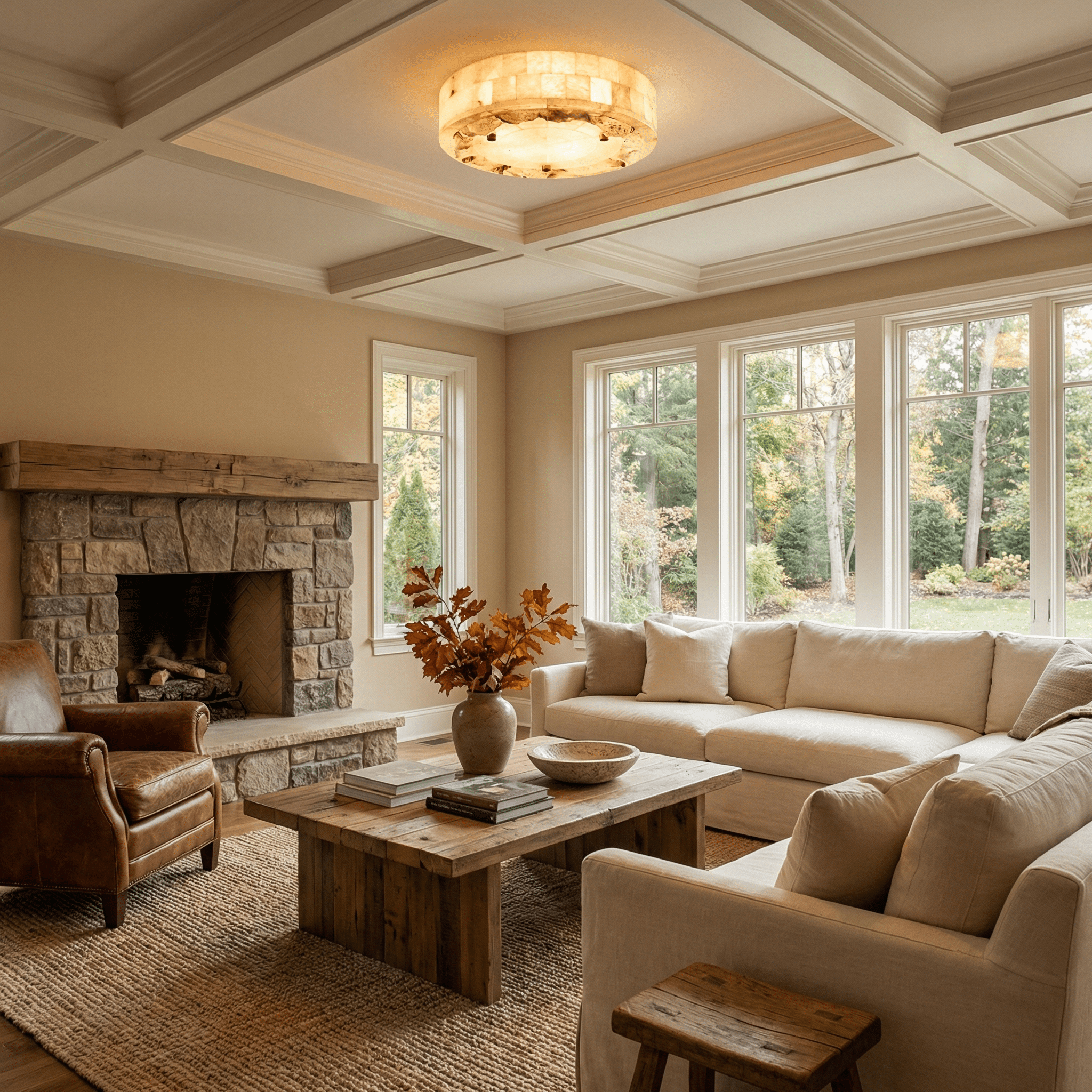 Luriel Alabaster Ceiling Light by Bling Lighting Studio