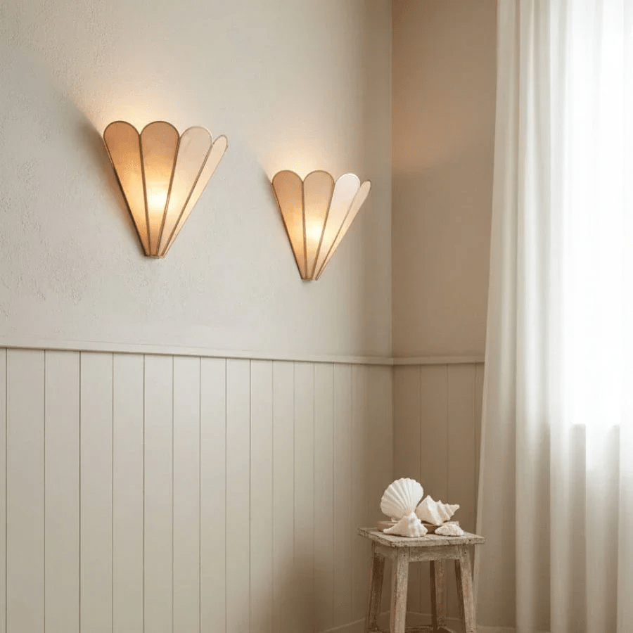 Mica Shell Petal Wall Lamp by Bling Lighting Studio
