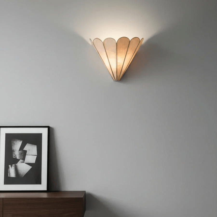 Mica Shell Petal Wall Lamp by Bling Lighting Studio
