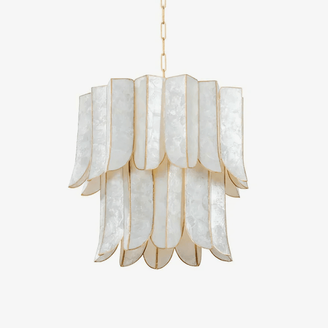 Cascara Shell Chandelier by Bling Lighting Studio
