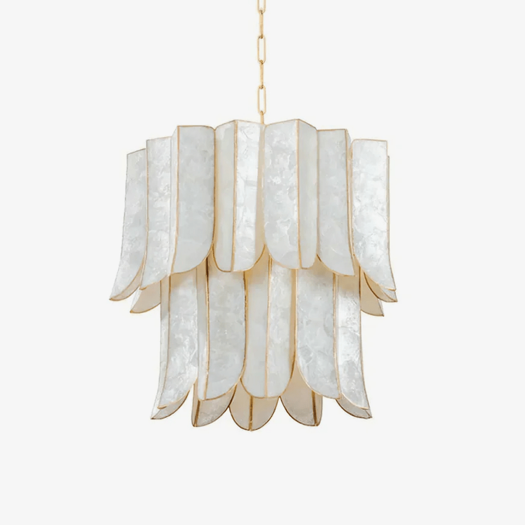 Cascara Shell Chandelier by Bling Lighting Studio