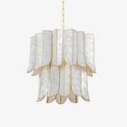 Cascara Shell Chandelier by Bling Lighting Studio