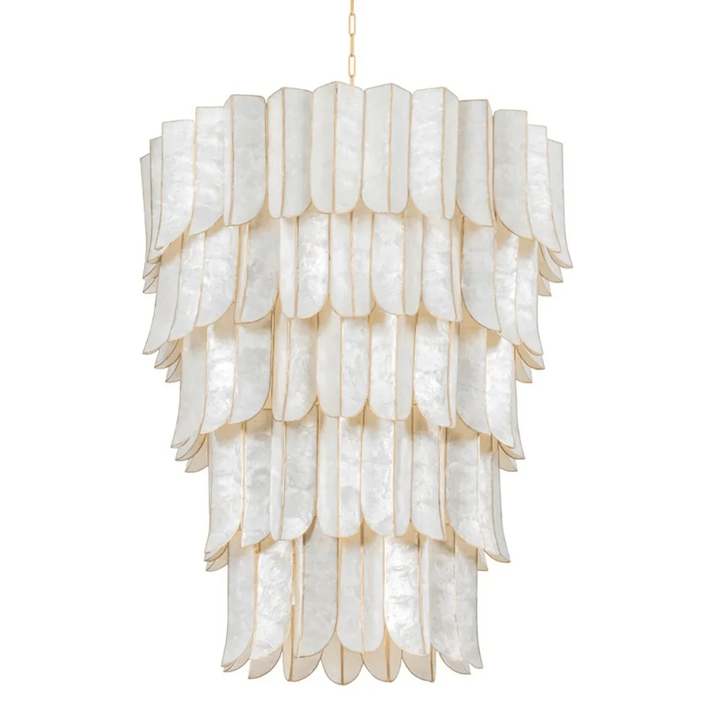 Cascara Shell Chandelier by Bling Lighting Studio