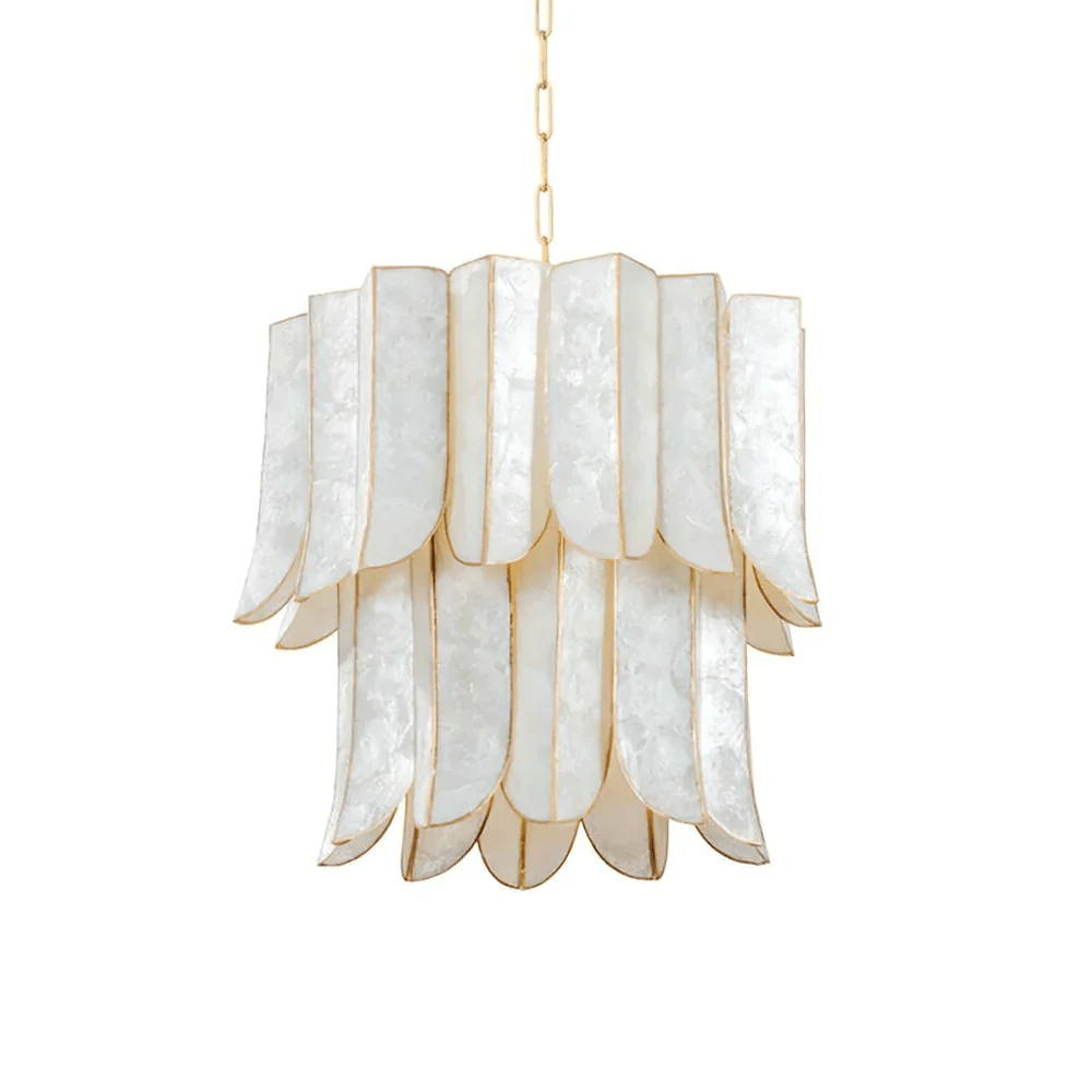 Cascara Shell Chandelier by Bling Lighting Studio
