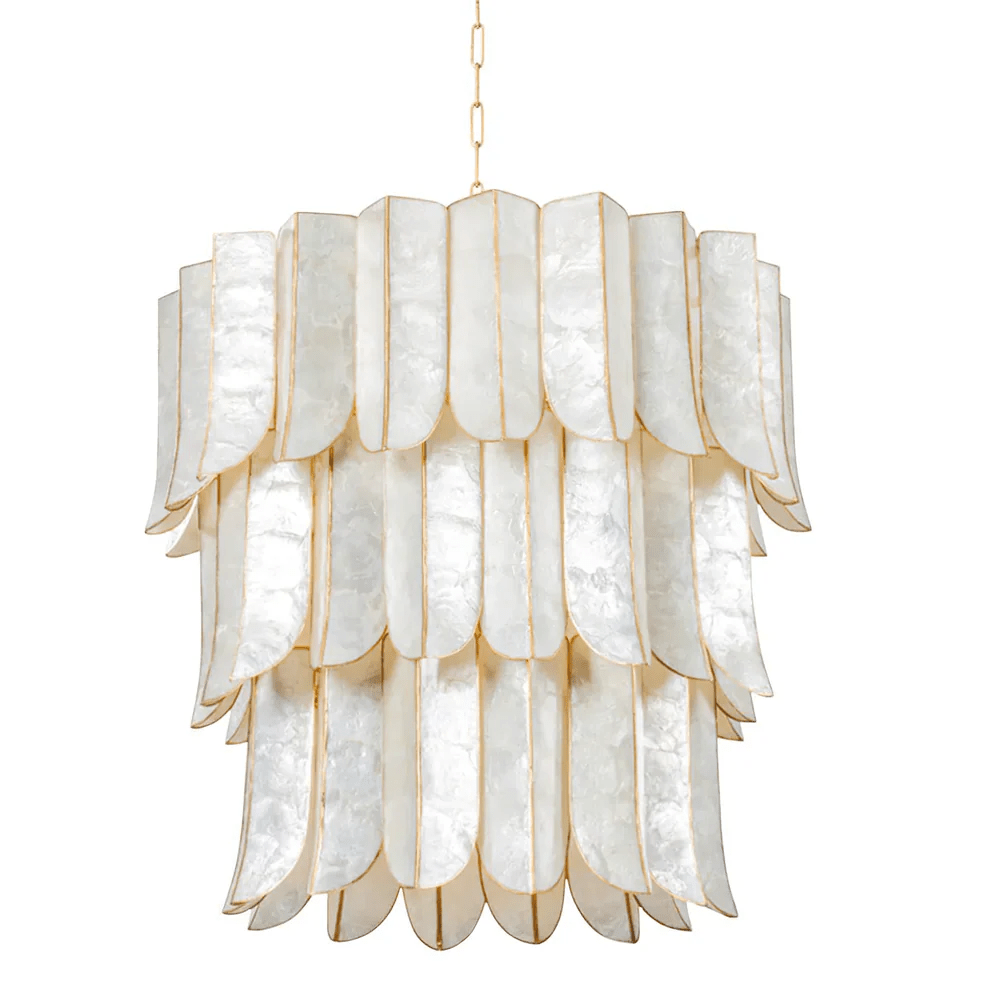 Cascara Shell Chandelier by Bling Lighting Studio