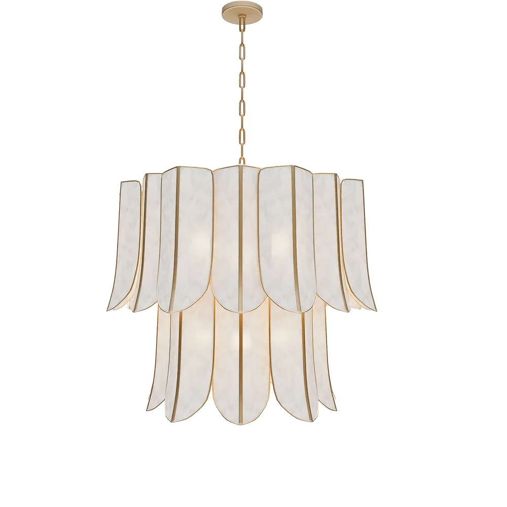 Cascara Shell Chandelier by Bling Lighting Studio