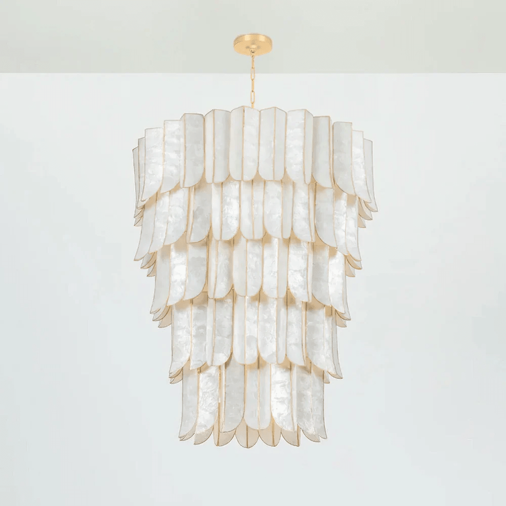 Cascara Shell Chandelier by Bling Lighting Studio