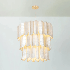 Cascara Shell Chandelier by Bling Lighting Studio