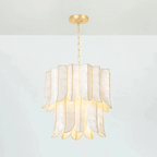 Cascara Shell Chandelier by Bling Lighting Studio