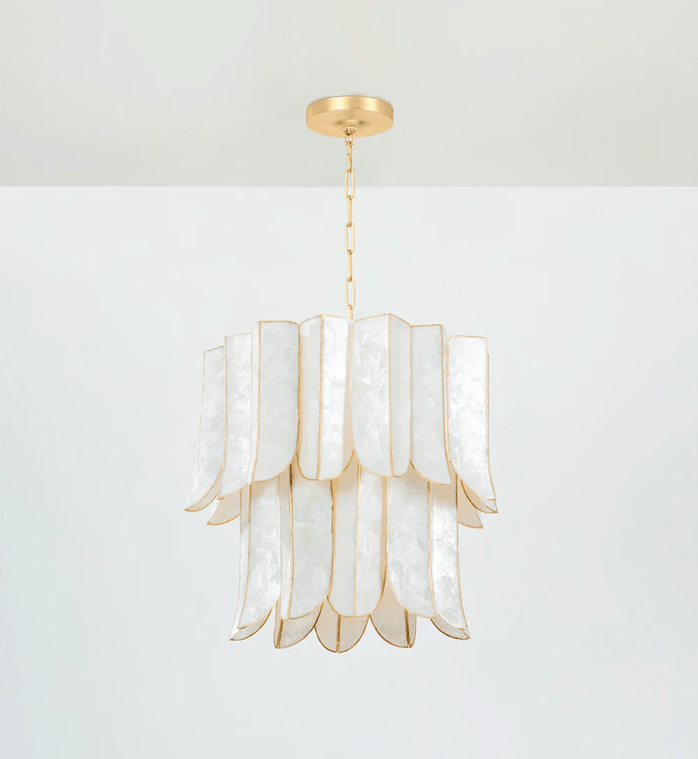Cascara Shell Chandelier by Bling Lighting Studio