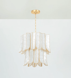 Cascara Shell Chandelier by Bling Lighting Studio