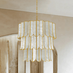 Cascara Shell Chandelier by Bling Lighting Studio