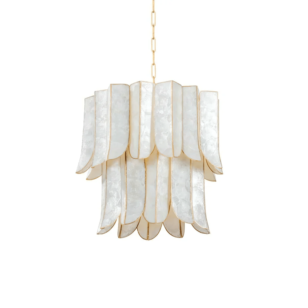 Cascara Shell Chandelier by Bling Lighting Studio