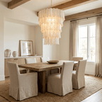 Cascara Shell Chandelier by Bling Lighting Studio