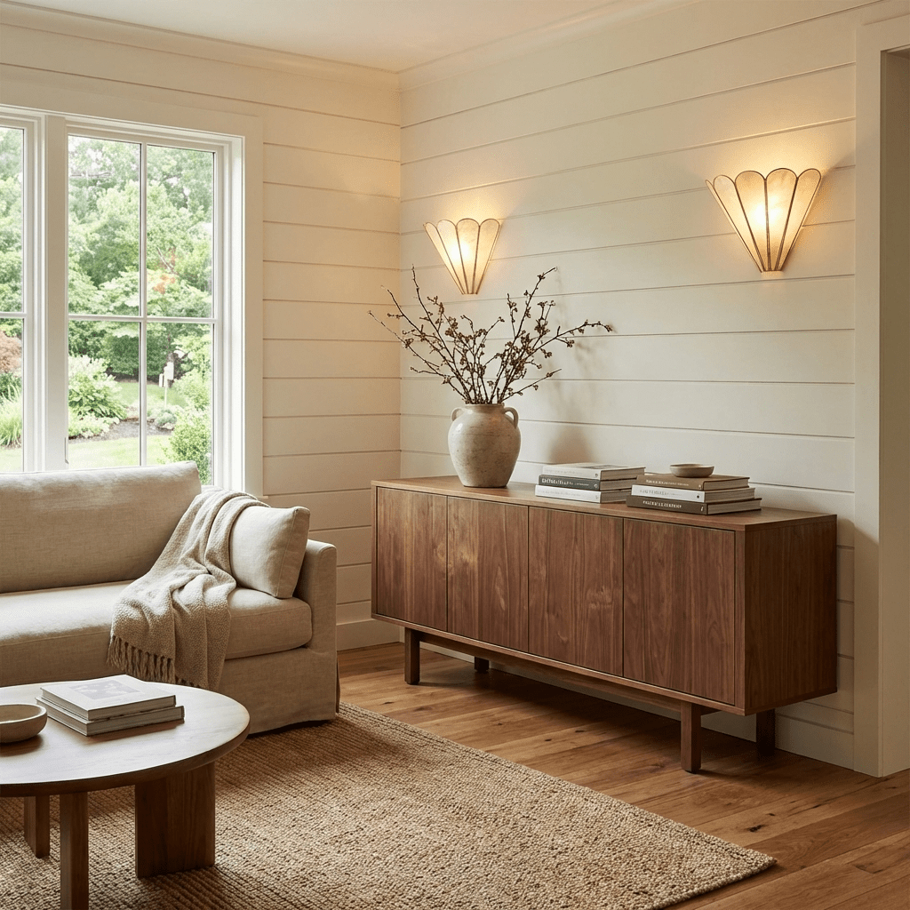 Mica Shell Petal Wall Lamp by Bling Lighting Studio