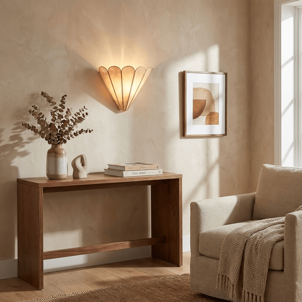 Mica Shell Petal Wall Lamp by Bling Lighting Studio