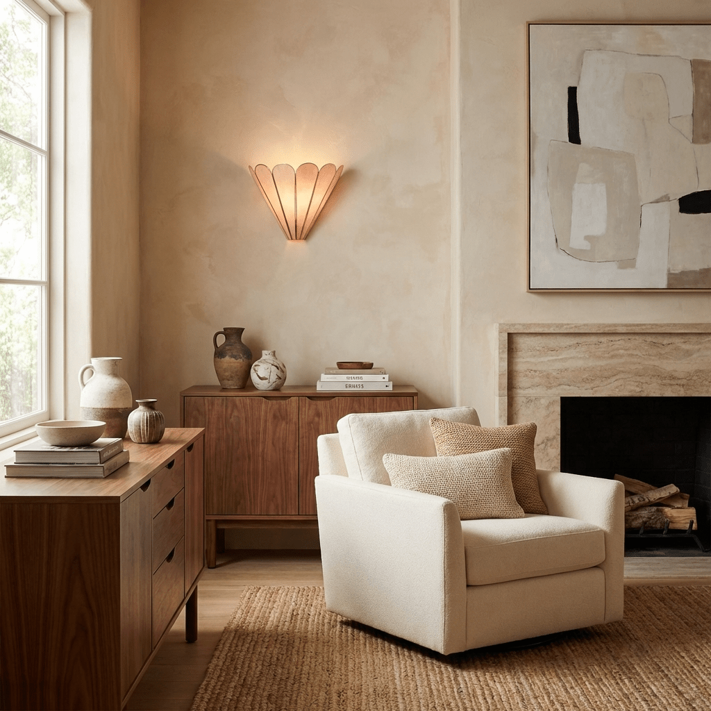 Mica Shell Petal Wall Lamp by Bling Lighting Studio