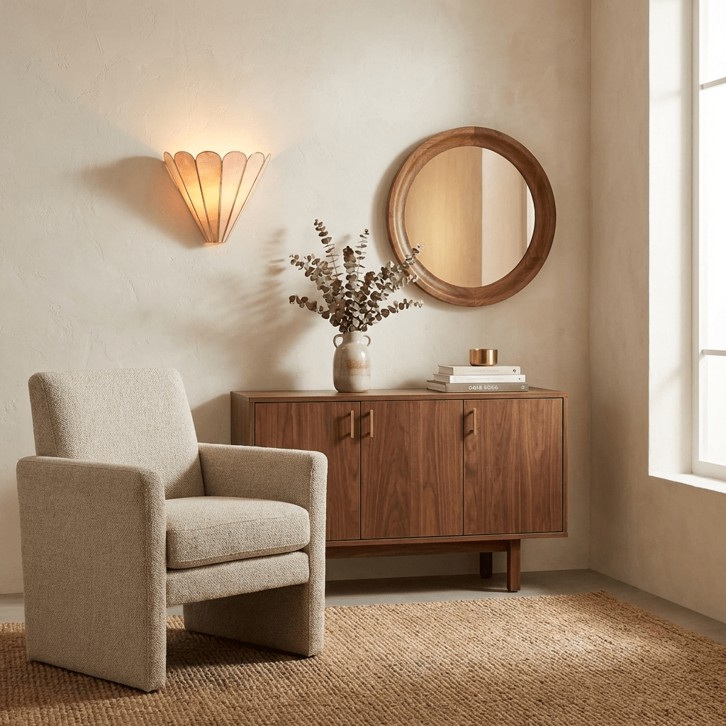 Mica Shell Petal Wall Lamp by Bling Lighting Studio