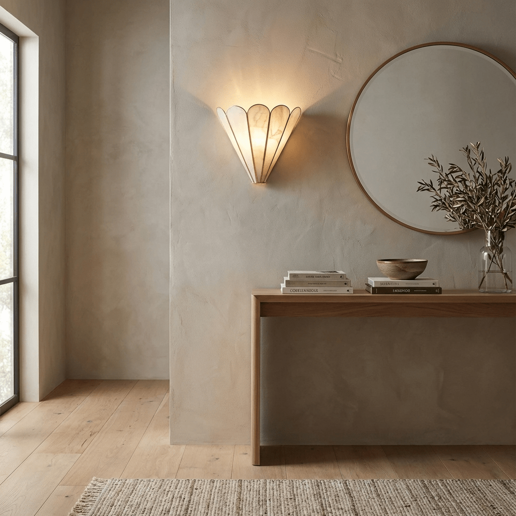 Mica Shell Petal Wall Lamp by Bling Lighting Studio