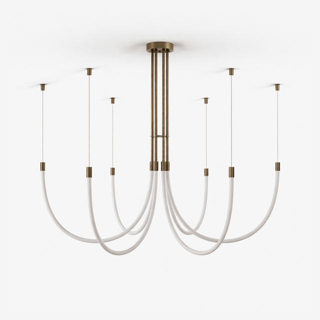 Serpentine Halo Chandelier by Bling Lighting Studio