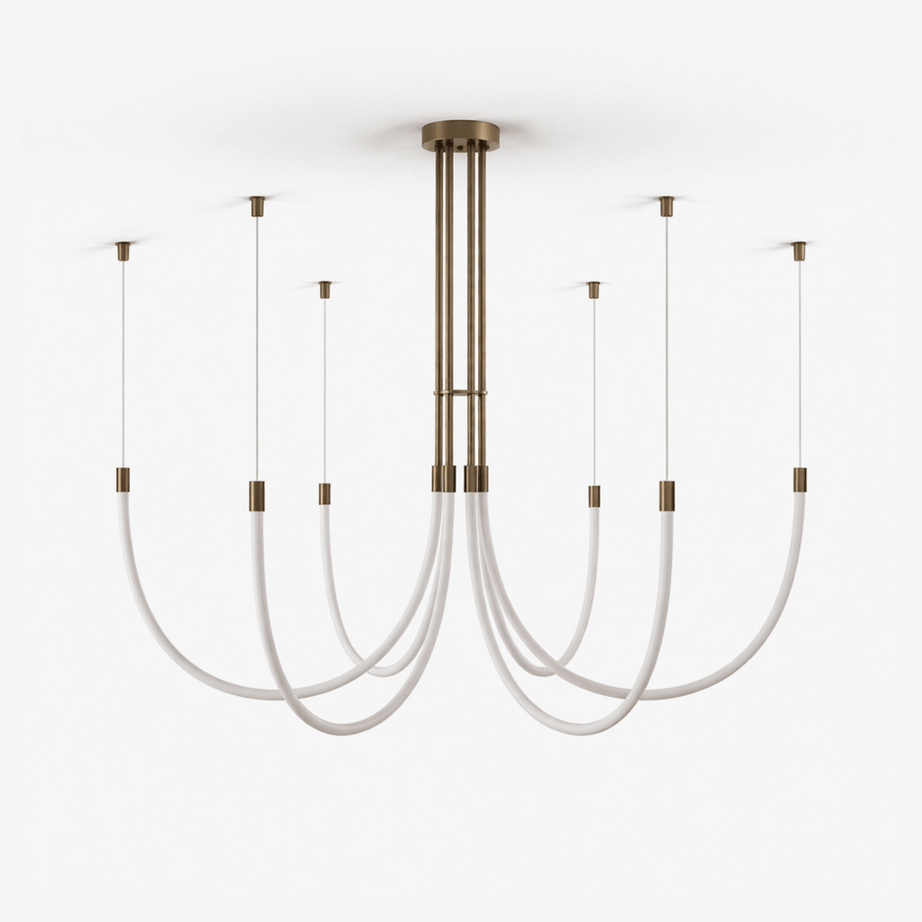 Serpentine Halo Chandelier by Bling Lighting Studio