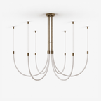 Serpentine Halo Chandelier by Bling Lighting Studio