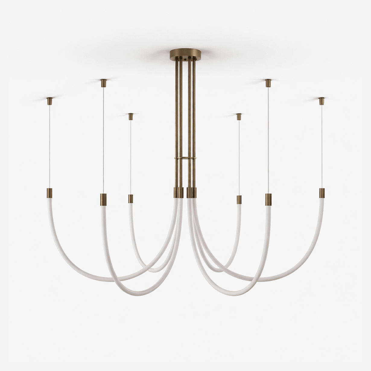 Serpentine Halo Chandelier by Bling Lighting Studio