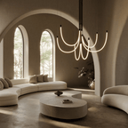 Serpentine Halo Chandelier by Bling Lighting Studio