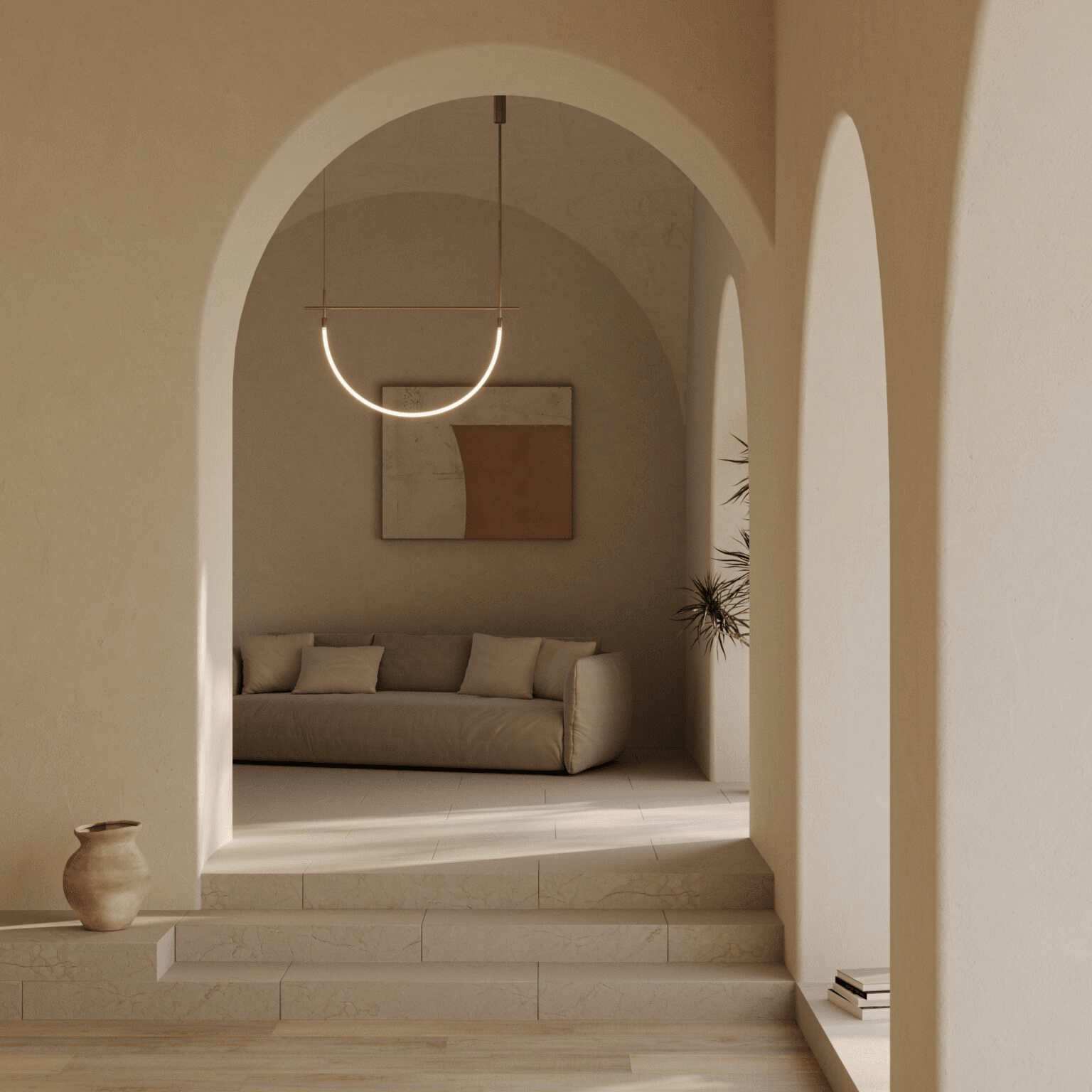 Serpentine Halo Chandelier by Bling Lighting Studio