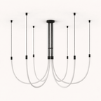 Serpentine Halo Chandelier by Bling Lighting Studio