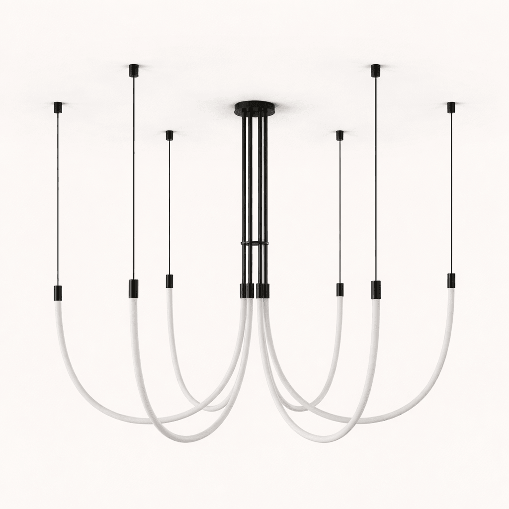 Serpentine Halo Chandelier by Bling Lighting Studio