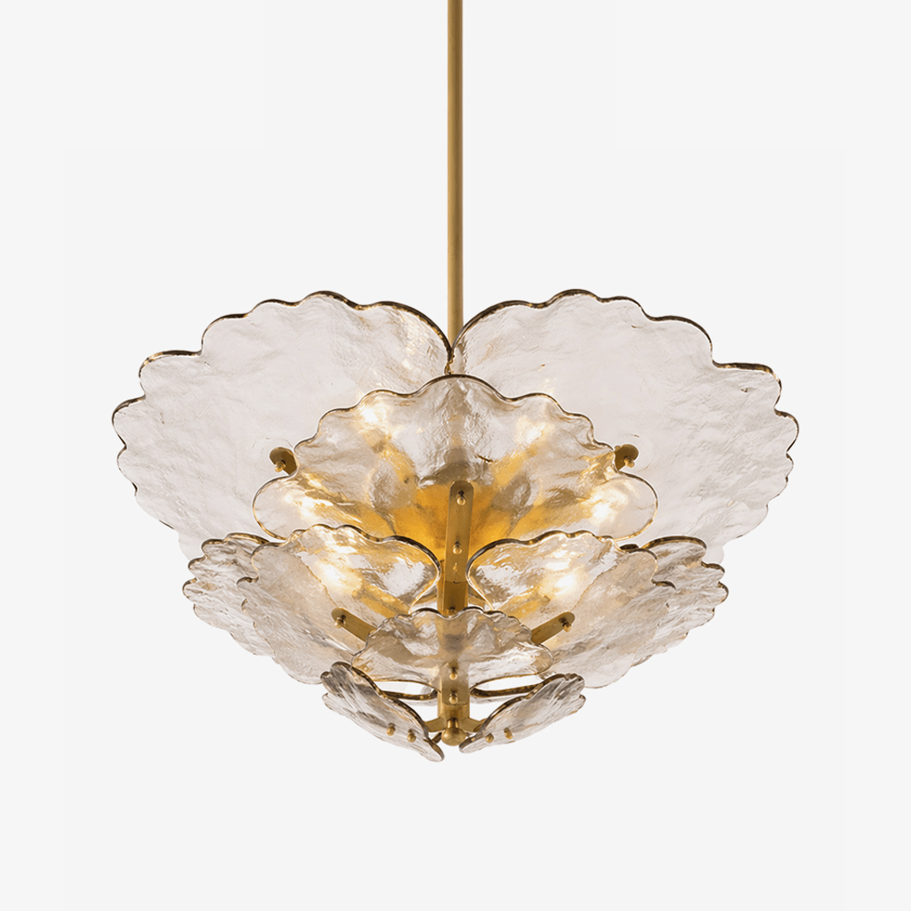 Verdant Petal Murano Glass Chandelier by Bling Lighting Studio