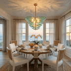 Verdant Petal Murano Glass Chandelier by Bling Lighting Studio