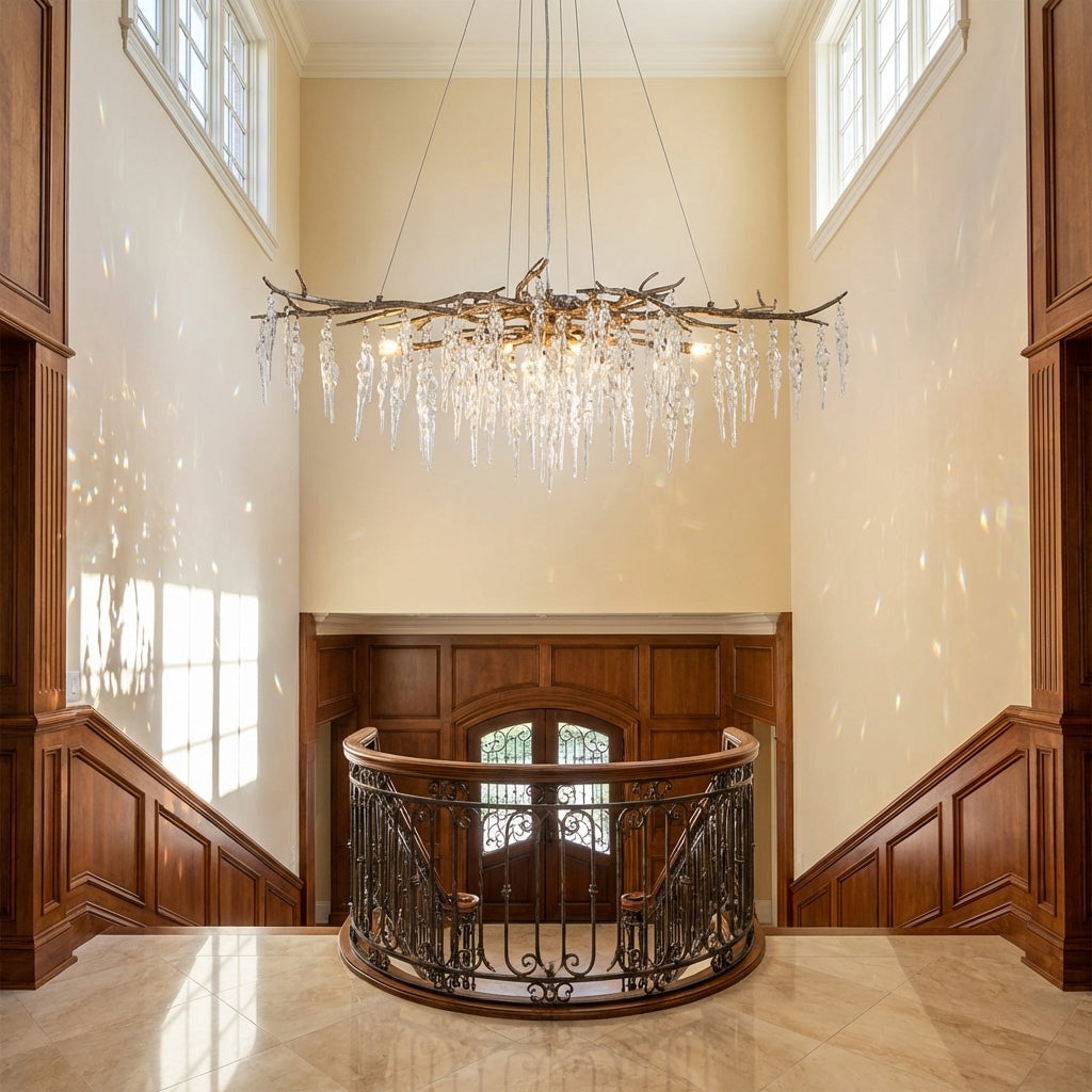 New Light Luxury Crystal Geometric Chandelier for Living Room/Dining Room/Bedroom by Bling Lighting Studio