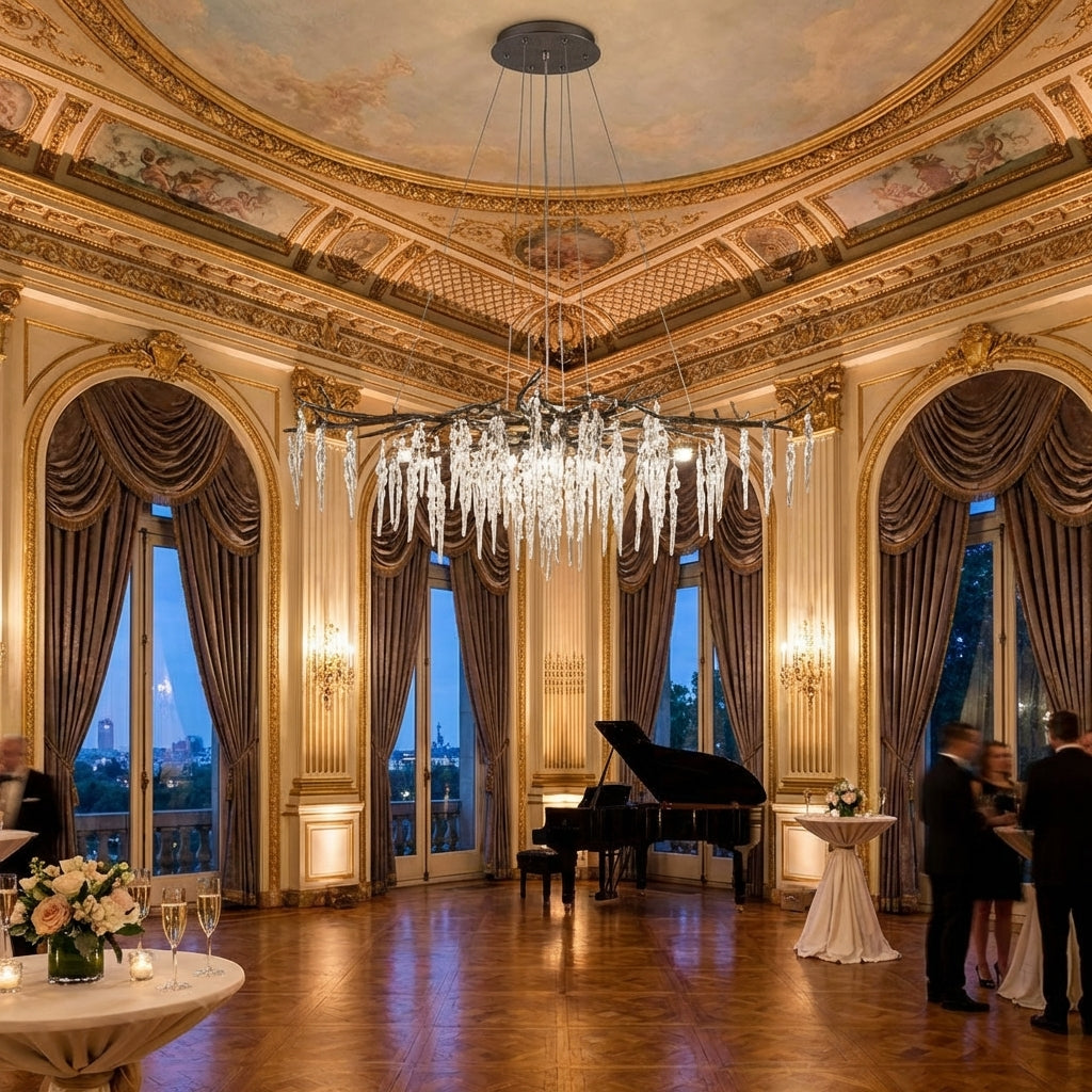 New Light Luxury Crystal Geometric Chandelier for Living Room/Dining Room/Bedroom by Bling Lighting Studio
